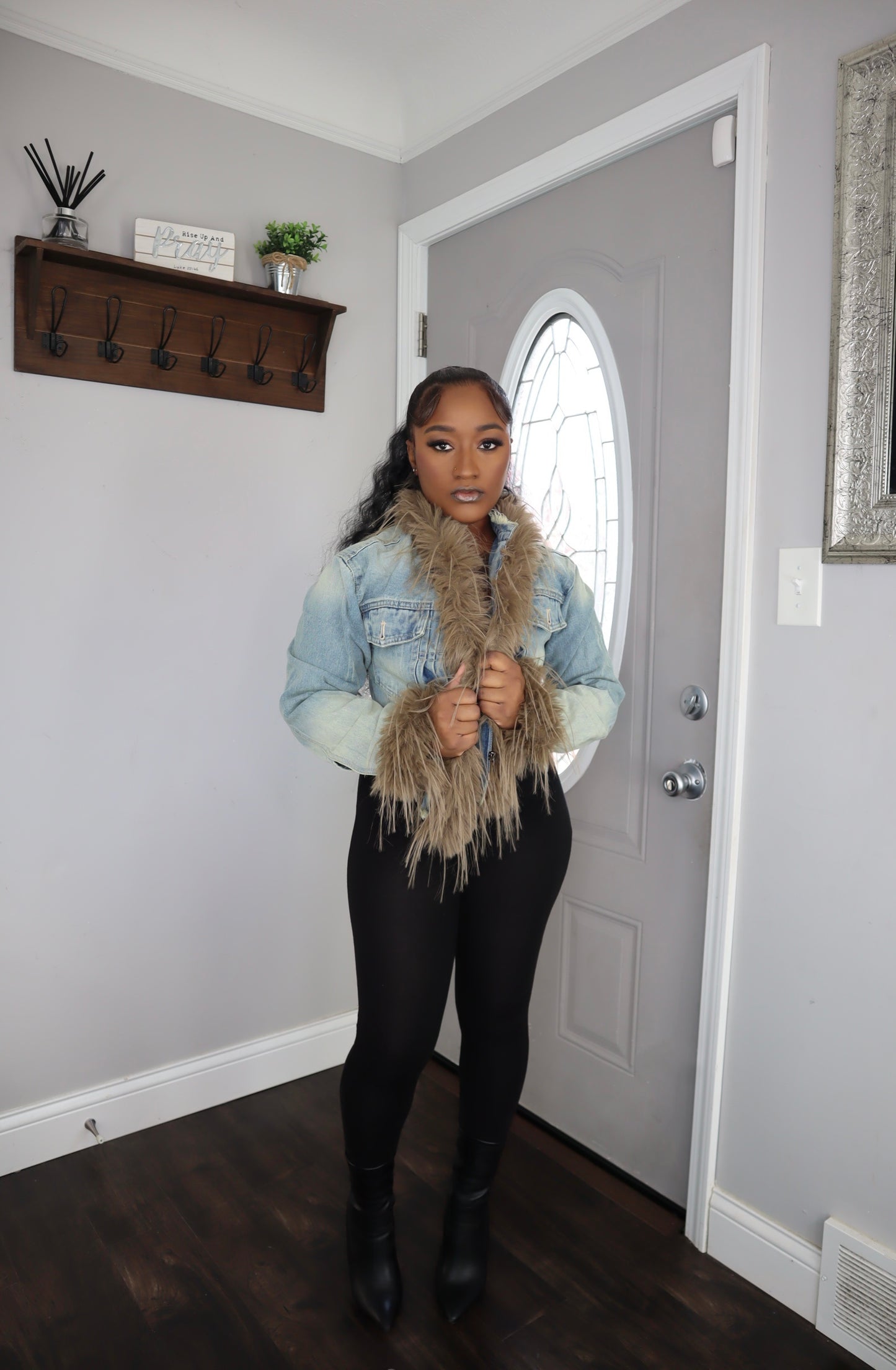 Spotlight Fur Denim Jacket